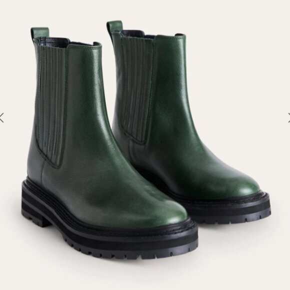 Boden Sadie Chunky Chelsea Boots | Chatsworth Green Malaga | Size 41 (9.5) - Picture 2 of 9
